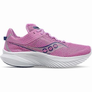 Women's Saucony Kinvara 14 Running Shoes Purple / Indigo | HZLKFCM-57