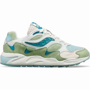 Women's Saucony Marsh Grid Shadow 2 Sneakers Green / Brown | KRGJHIT-08