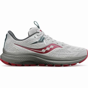 Women's Saucony Omni 21 Running Shoes Grey / Red | EVAYKHS-08