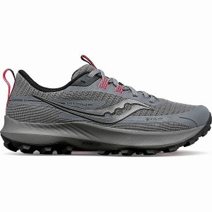 Women's Saucony Peregrine 13 GTX Trail Running Shoes Grey / Black | CQSUHKZ-54