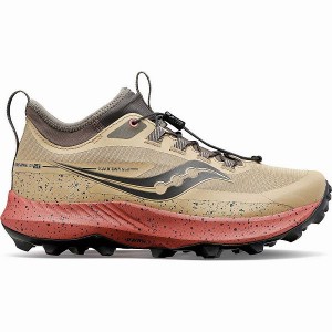 Women's Saucony Peregrine 13 ST Trail Running Shoes Brown | JVWLGSQ-64