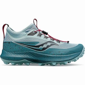 Women's Saucony Peregrine 13 ST Trail Running Shoes Turquoise / Blue | QCRYIEB-59