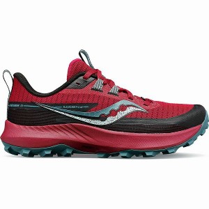 Women's Saucony Peregrine 13 Trail Running Shoes Red / Turquoise | LYSUMZE-93