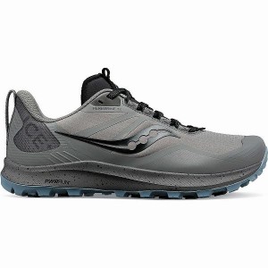 Women's Saucony Peregrine ICE+ 3 Running Shoes Grey / Black | BYFTMXP-60