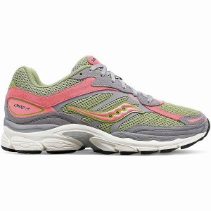 Women's Saucony ProGrid Omni 9 Premium Sneakers Grey / Green | LYARXKE-76