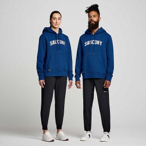 Women's Saucony Recovery Hoody Hoodie Indigo | SKQURWI-39