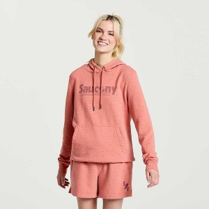 Women's Saucony Rested Hoodie Soot Heather Graphic | KLQTGUA-01