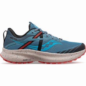 Women's Saucony Ride 15 TR Trail Running Shoes Blue | FQSAIPX-95