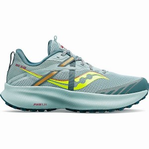 Women's Saucony Ride 15 TR Trail Running Shoes Turquoise / Yellow | XBOUJEW-59