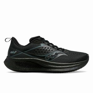 Women's Saucony Ride 17 Running Shoes Black | ZFBKIUO-40