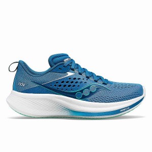 Women's Saucony Ride 17 Running Shoes Blue / Turquoise | ZBFGPNE-98