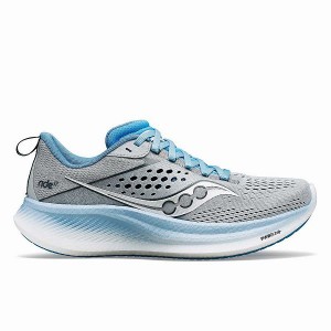 Women's Saucony Ride 17 Running Shoes Grey / Blue | RVFLDIO-74