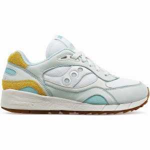 Women's Saucony Shadow 6000 Unplugged Sneakers Turquoise / Yellow | LXMNBJR-47