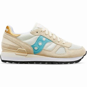 Women's Saucony Shadow Original Sneakers Brown / Turquoise | ZYRHNKP-18