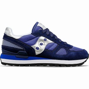 Women's Saucony Shadow Original Sneakers Navy / Silver | UBQTDRL-78