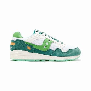 Women's Saucony Shamrock Shadow 5000 Sneakers White / Green | VKHPYSB-45