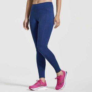 Women's Saucony Solstice Tight Navy | KZQUCTP-06