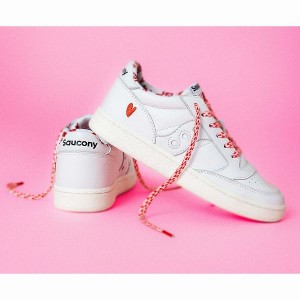 Women's Saucony St. Valentine Jazz Court Sneakers White | JHKBANX-30