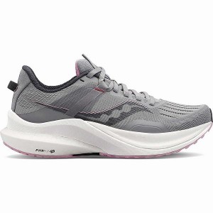 Women's Saucony Tempus Running Shoes Grey / Pink | CBWSVTE-17