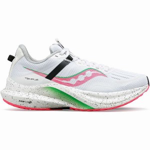 Women's Saucony Tempus Running Shoes White / Pink | QBXLNJH-12