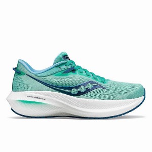 Women's Saucony Triumph 21 Running Shoes Mint / Navy | HXCKOTY-17