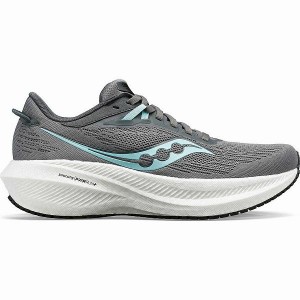 Women's Saucony Triumph 21 Running Shoes Grey / Black | YMQRSNB-57