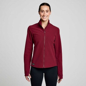 Women's Saucony Triumph Jackets Red | LHNERKQ-25