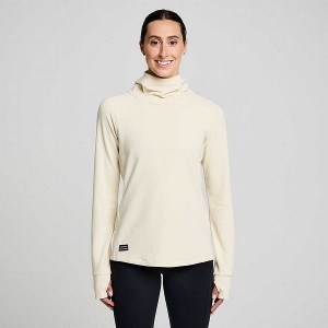 Women's Saucony Triumph Tunic Hoodie Beige | NUDBOVM-48