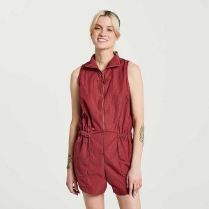 Women's Saucony Unwind Romper Jumpsuit Apple Butter | SHQKMLC-97