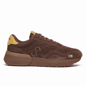 Women's Saucony X Universal Works Jazz NXT Sneakers Brown | BPUNQHZ-13