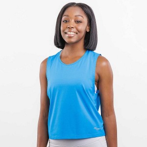 Women's Saucony X cycora® Crop Tops Blue | SKEHWJP-17