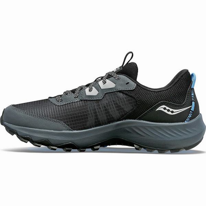 Men's Saucony Aura TR GTX Running Shoes Grey / Black | ACXLZOF-72