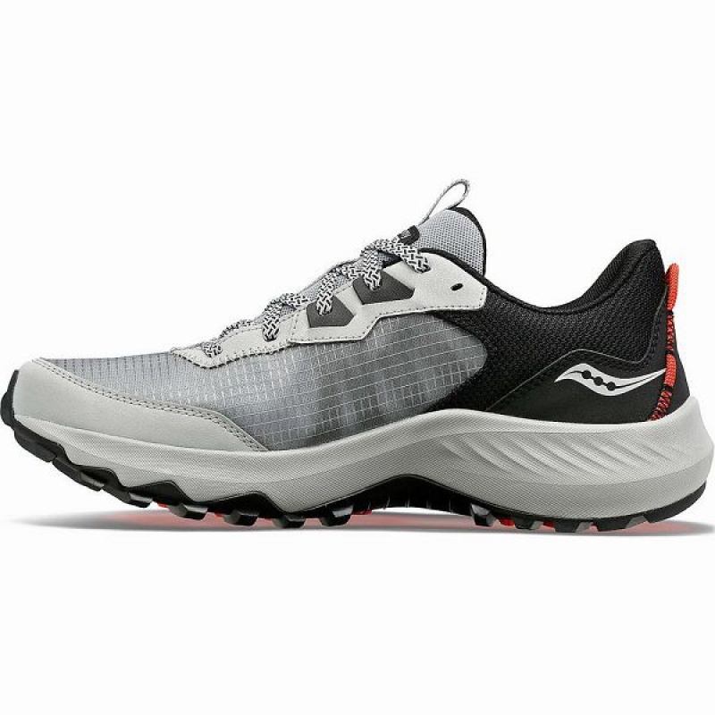 Men's Saucony Aura TR Running Shoes Grey / Black | NBUIWXP-28