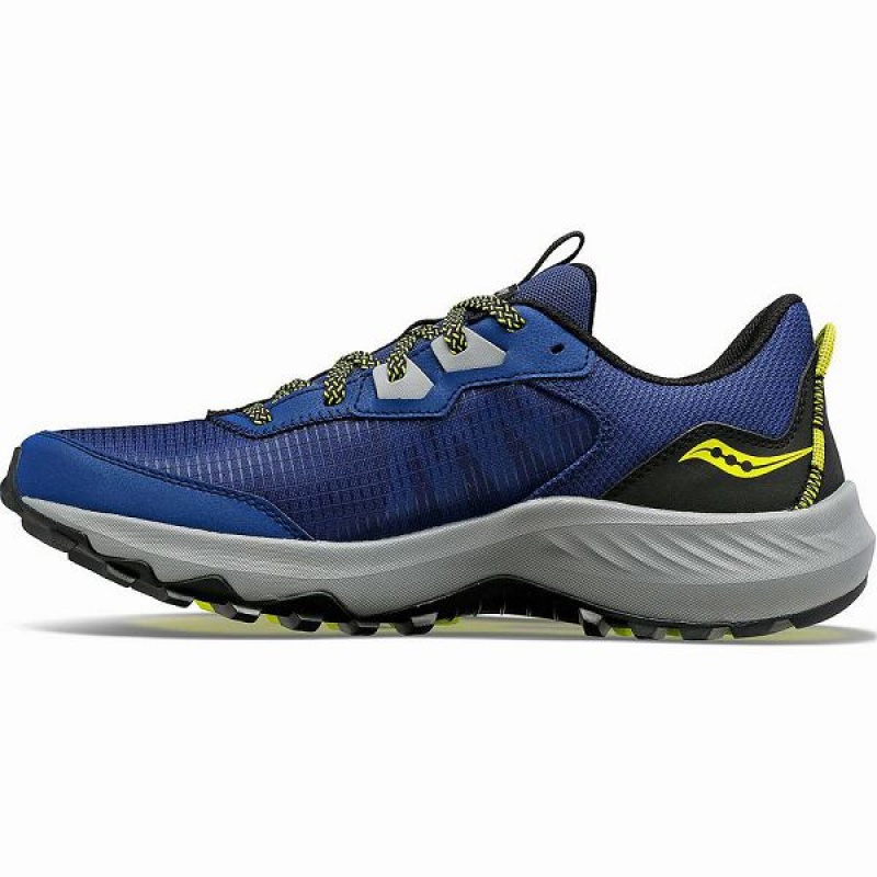 Men's Saucony Aura TR Running Shoes Indigo / Black | YTAXPGJ-86