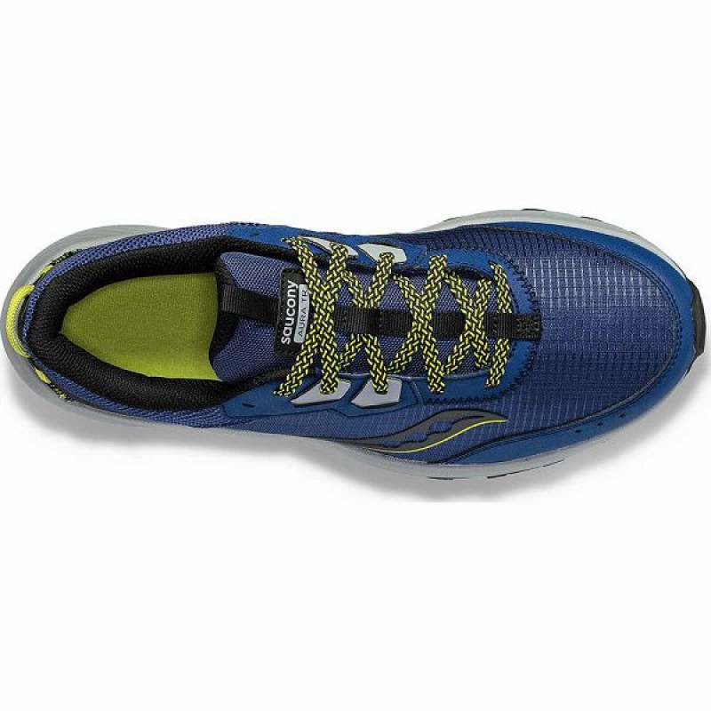 Men's Saucony Aura TR Trail Running Shoes Indigo / Black | QOIUGXE-70