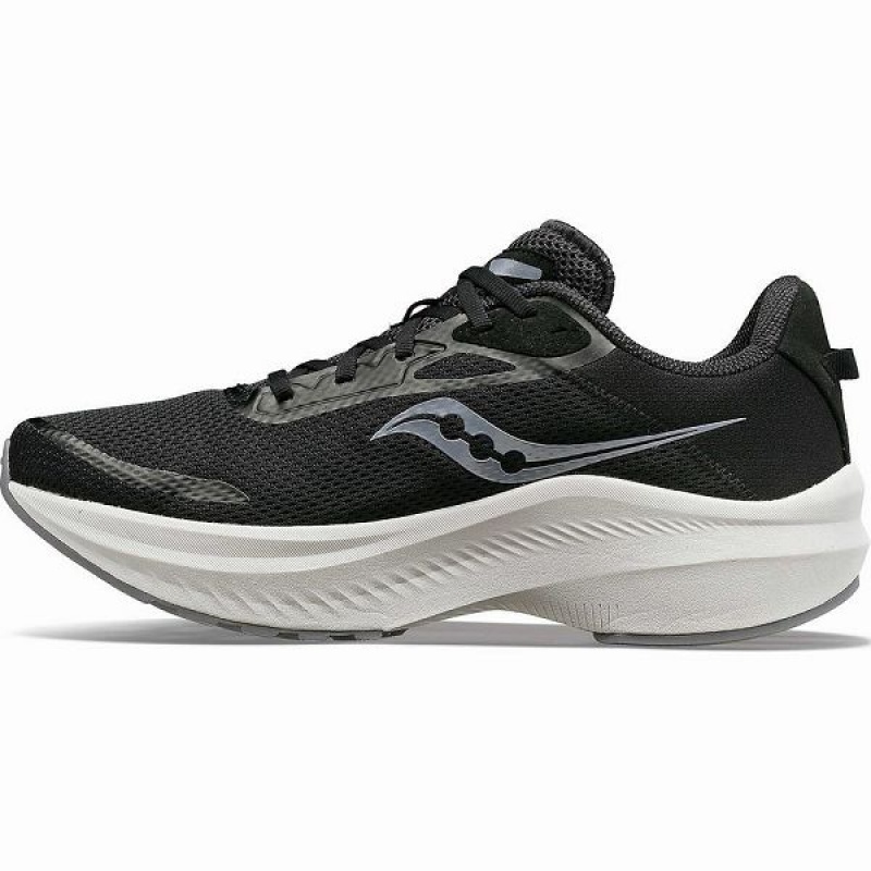 Men's Saucony Axon 3 Running Shoes Black / White | MBRTSPJ-85