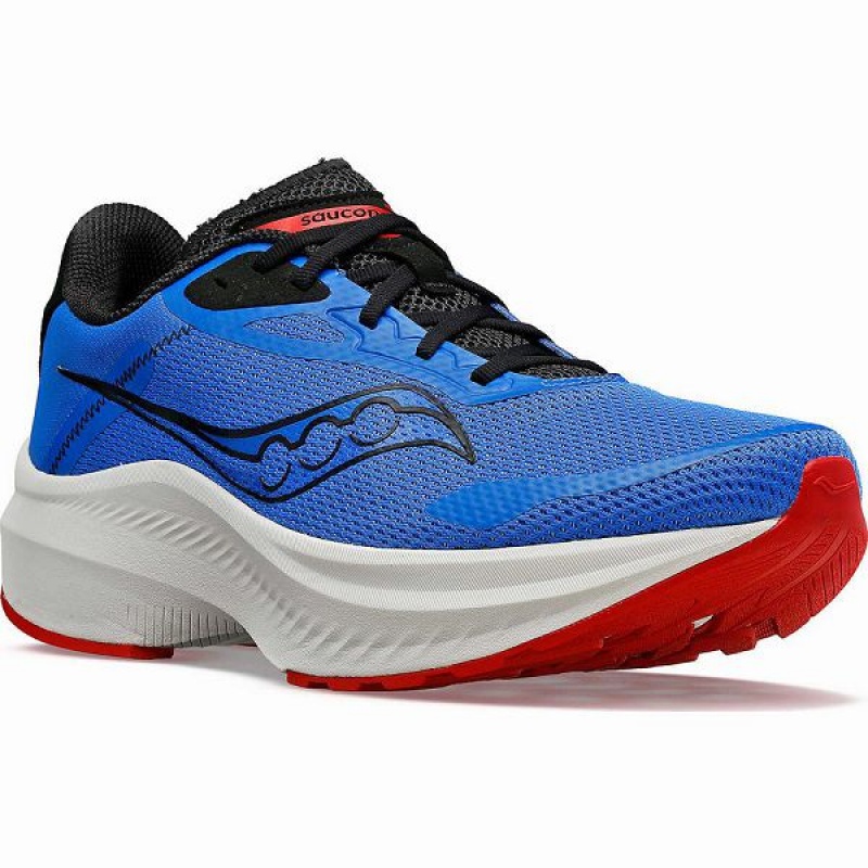 Men's Saucony Axon 3 Running Shoes Blue / Black | HFAVPXY-60