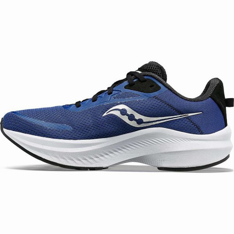 Men's Saucony Axon 3 Running Shoes Indigo / Black | XTVBFUW-56