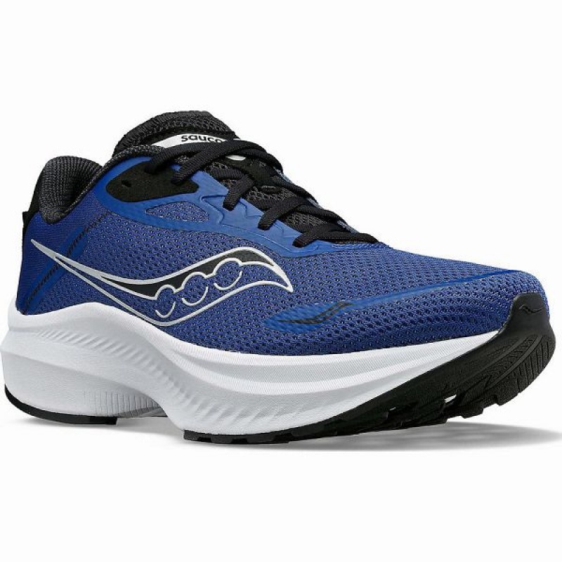 Men's Saucony Axon 3 Running Shoes Indigo / Black | XTVBFUW-56