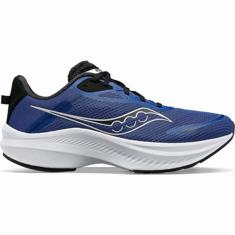 Men\'s Saucony Axon 3 Running Shoes Indigo / Black | XTVBFUW-56