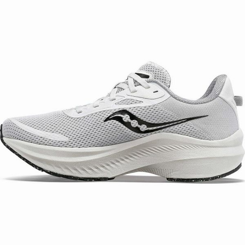 Men's Saucony Axon 3 Running Shoes White / Black | RUGTHQO-46