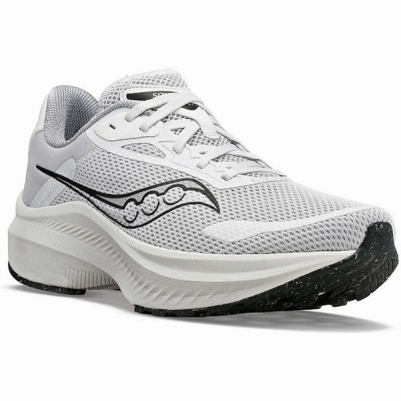 Men's Saucony Axon 3 Running Shoes White / Black | RUGTHQO-46