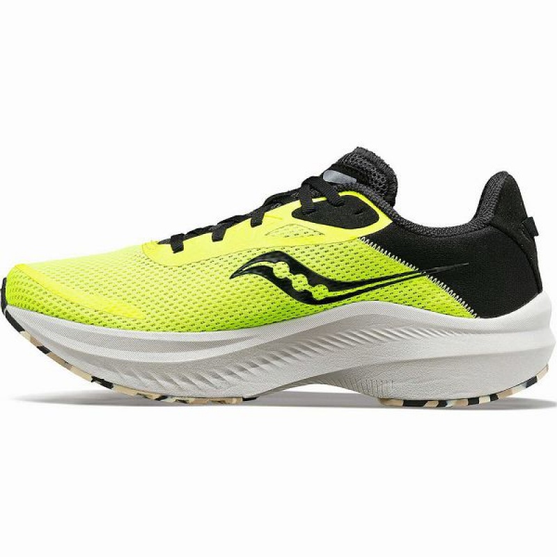 Men's Saucony Axon 3 Running Shoes Yellow / Black | DSXGZPB-79