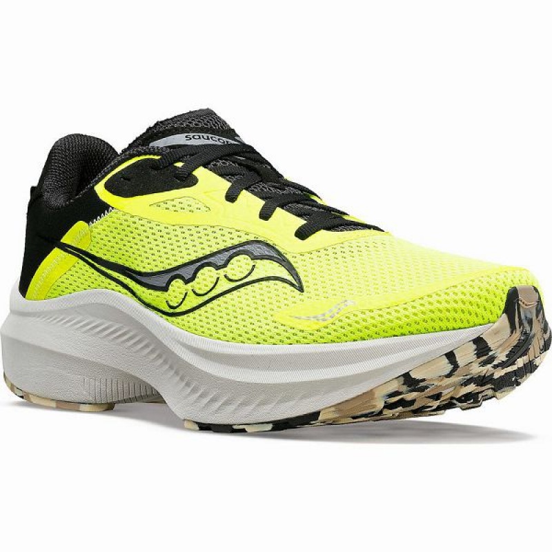 Men's Saucony Axon 3 Running Shoes Yellow / Black | DSXGZPB-79