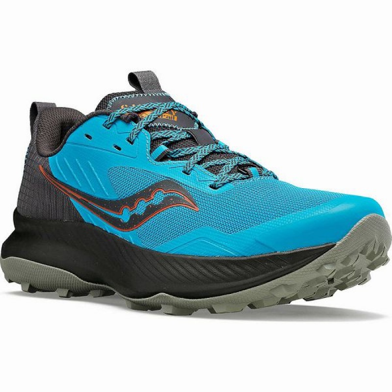 Men's Saucony Blaze TR Trail Running Shoes Blue | VSMIOYK-19