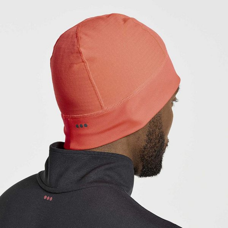 Men's Saucony Bluster Wind Beanie Red | MLZBHQY-51