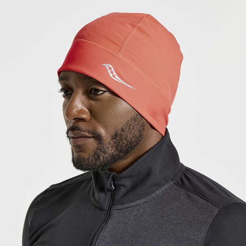 Men\'s Saucony Bluster Wind Beanie Red | MLZBHQY-51