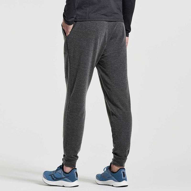 Men's Saucony Boston Pants Black | FAWTRMG-75