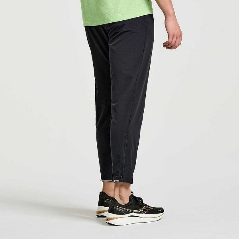 Men's Saucony Boston Woven Pants Black | OCJZAXR-39