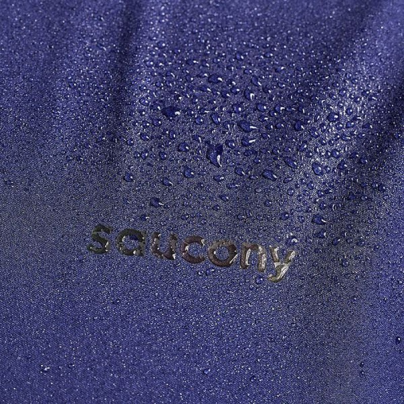 Men's Saucony Boulder Drizzle Jackets Navy | BPKFWVO-96